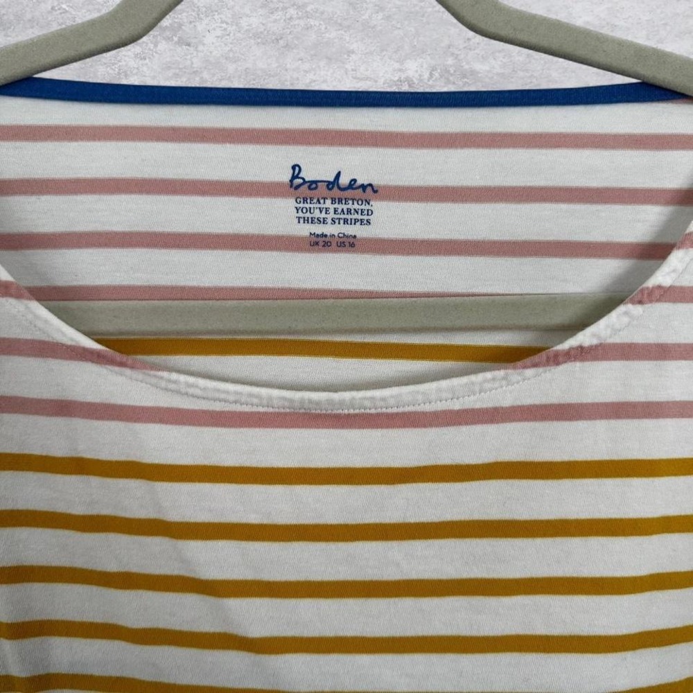Boden multicoloured‎ striped long sleeve top MEDIUM - Picture 2 of 6